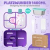 lunchbox Children's Lunch Box with Compartments, 1400 ml Lunch Box,