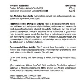 THORNE Thorne Calcium Magnesium Malate - 240 Capsules