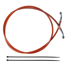 PRO BAT - Manguera de freno hidráulica trenzada de acero inoxidable, 70 pulgadas/175 cm, para scooters chinos GY6, ATV Dirt Bike Go Kart, extremos banjo de 10 mm, color naranja