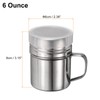 sourcing map 2pcs Salt Dredge Shakers 6 Ounce Stainless Steel