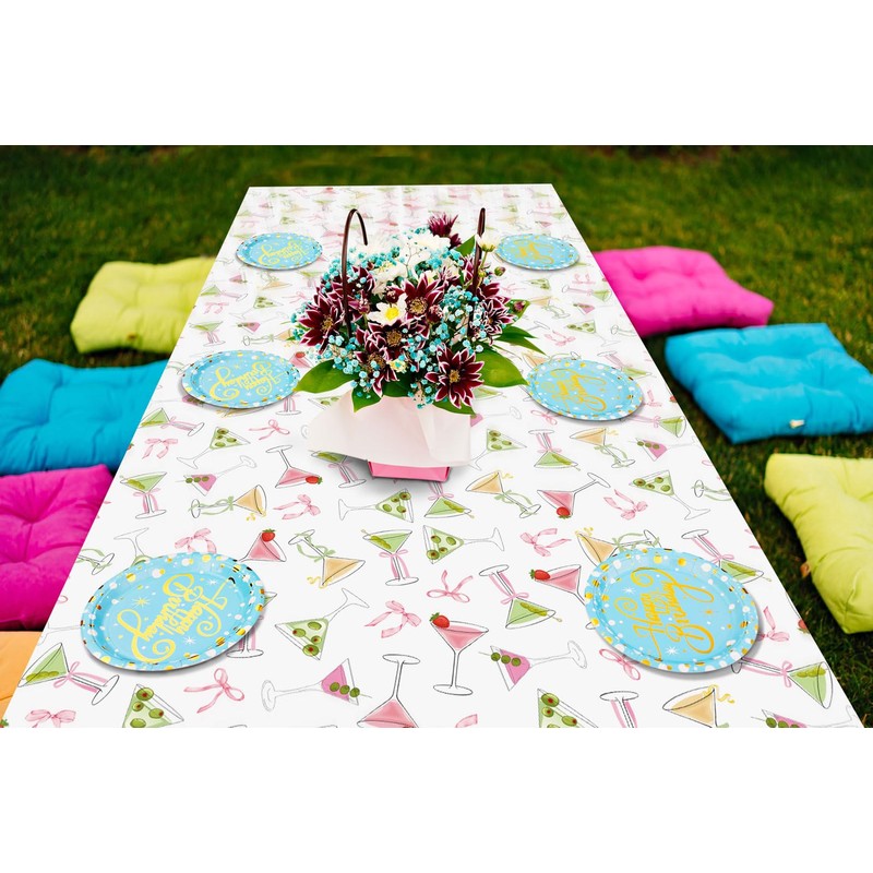 Buxiuer Martini Tablecloth A Tini Bit Older Birthday Party Decoration