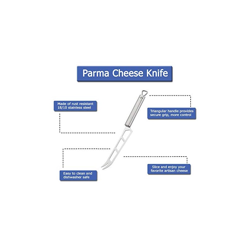 Küchenprofi Cheese Knife - 6.5-Inch, Stainless Steel - Open-Work Blade