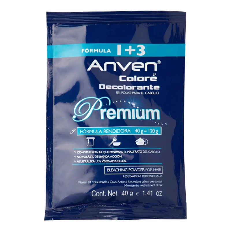 Kit Decolorante Anven Premium 40g + Peroxido 30 Vol 120ml