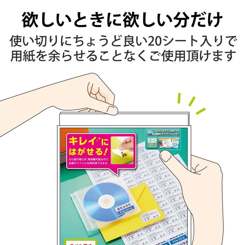 erekomu addressing, Display Label/Reusable Stripping Holes/44 Surface with/20 Pieces