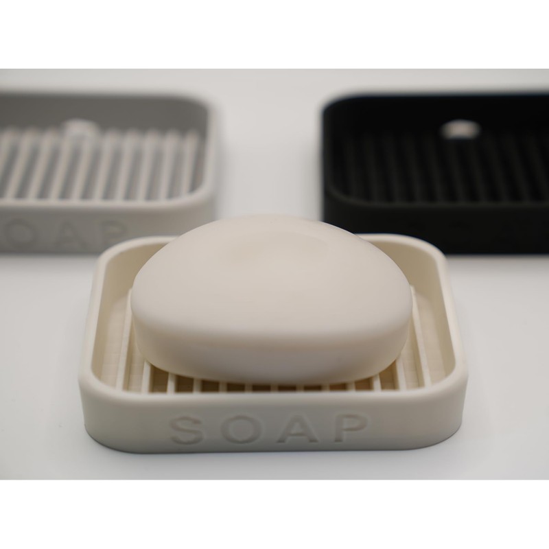 Modern Soap Dish, Bathroom Sink Holder with Drainage, 10.5 x