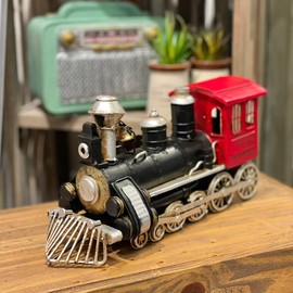 Tin Car SL 43121 Tin Toy Train Locomotive Train Antique Retro Figurine Object Interior Stylish Gift