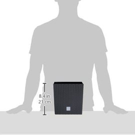 Prosperplast DRTS200L-S433 20 x 20 x 20,2 cm "Rato" low flower pot - anthrazit-2-piece (with plug-in pot)