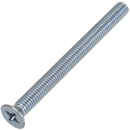 AERZETIX - C58390 - Set of 20 screws with countersunk head M6x70mm with recess PH - with metric standard thread - for mounting bolts - DIN 965 - made of galvanised steel - colour silver