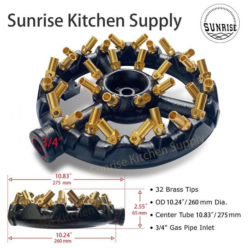 Commercial Use Jet Burner Sunrise Kitchen Supply Propane Gas (32