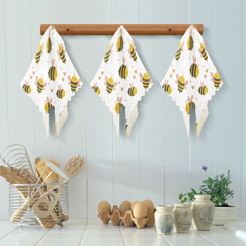 Mnsruu Lovely Little Bee 6 Pack Dish Towels, Kitchen Cloth