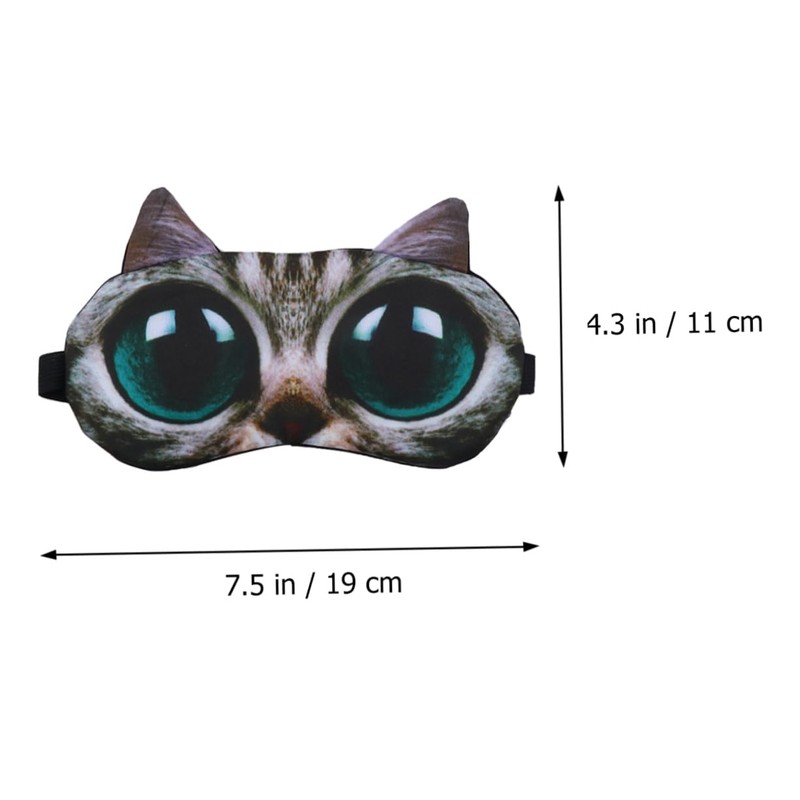 Baluue 2pcs Cat Eye Mask Breathable Cotton Eyeshade for Sleeping