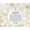 Engineer Christmas Ornament, Engineer Definition Dictionary Gift, for Engineers, Best
