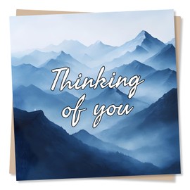 Condolences Card for Loss of Loved One - Blue Landscape, Beautiful - Thinking Of You - Sympathy For Daughter, Son, Child, Grandchild, Best Friend, Partner, Relative, Colleague