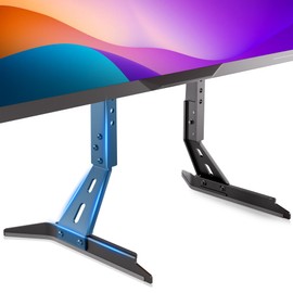 KAMIWI Universal TV Stand Base Replacement,Metal TV Legs-7 Level Height Adjustable,Desktop TV Stand Mount with Extra Long Legs for Most 32"-65" TVs Supports Max VESA 800x400mm Holds up to 120 LBS