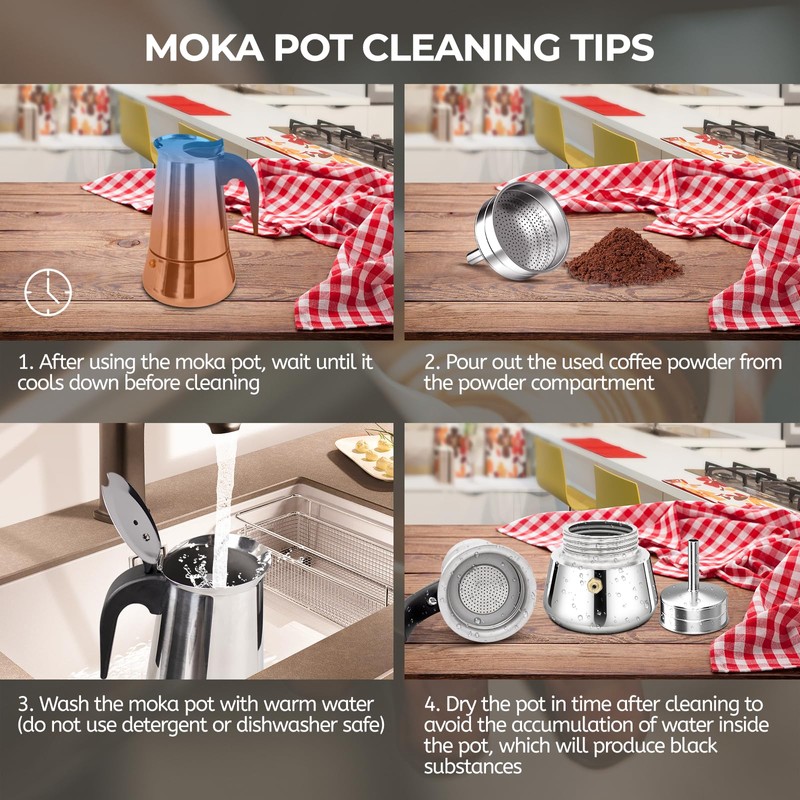 Mogrecha 2 Cup 100ml Moka Pot Stainless Steel Espresso Coffee