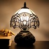 Small Tiffany Lamp Mini Stained Glass Table Lamp White Bending