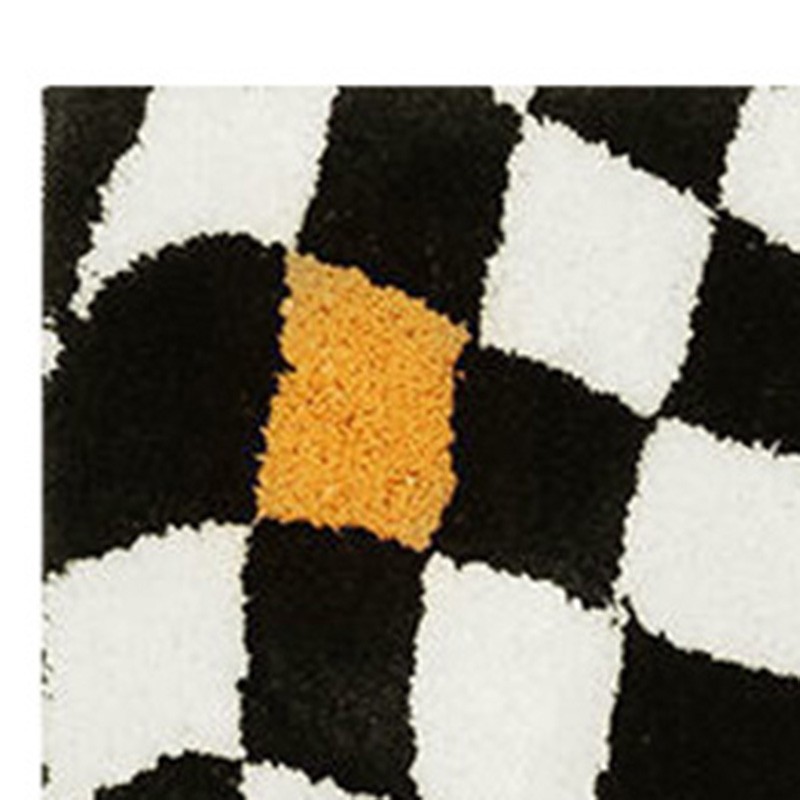 Checkered Doormat Anti Skid Black White Grid Cute Door Mat