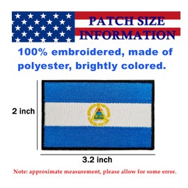 2-Pack El Salvador Flag Embroidered Decorative Badge Patches
