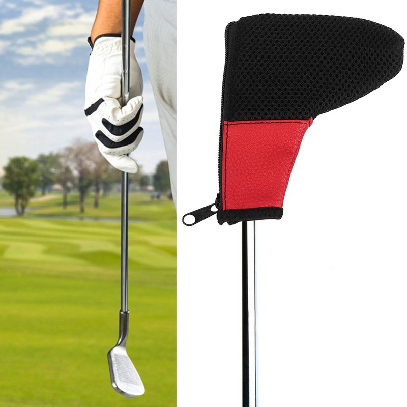 L Shaped Mesh Golf Head Cover Golf Club Putter Headcover
