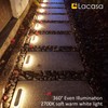 Lacasa Solar Deck Lights, 4 Pack 40LM Solar Powered Step