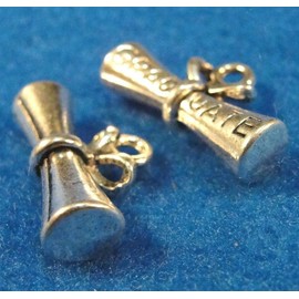 5Pcs. Tibetan Silver Diploma Graduation Charms Pendants Earring Drops PR237 from D&J