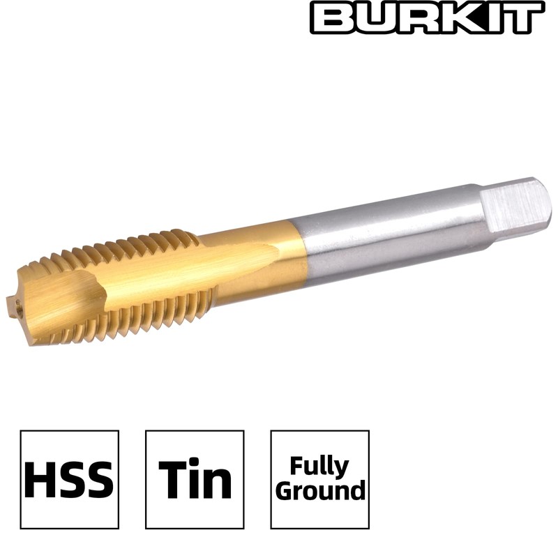 Burkit M14 X 1.5 Spiral Point Tap, HSS Titanium coating