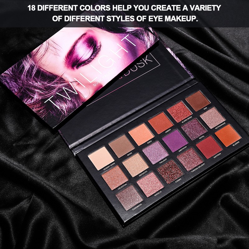 UCANBE 18 Colors Waterproof Matte Glitter Eye Shadow Makeup Cosmetics