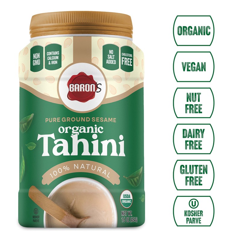 Baron's USDA Organic Tahini Pure Sesame Paste | 12 x