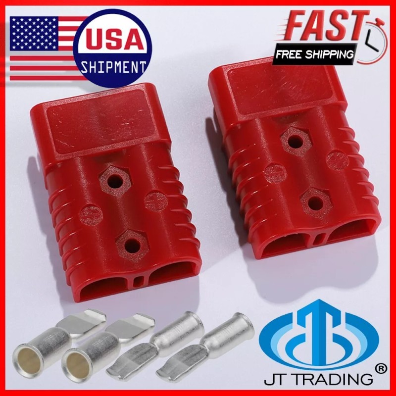 JTtrading 175A Battery Quick Connect Disconnect Jumper Connectors Cable Kit