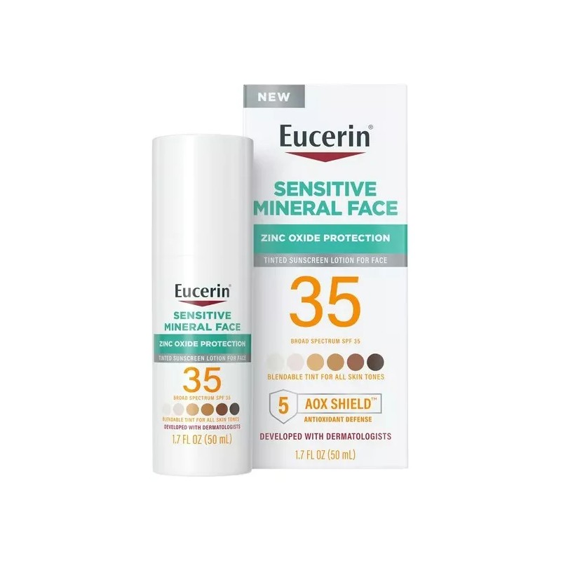Eucerin Sensitive Mineral Face Spf35 50ml Oxido Zinc Origina