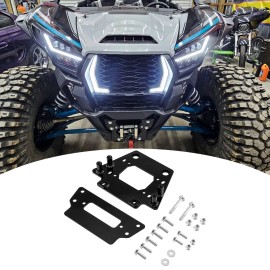 RI For 2020-25 Kawasaki Teryx KRX 1000/KRX 4 1000 UTV Bumper Winch Mount Plate Kits