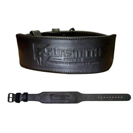 Gunsmith Fitness Apex Lifting Belt - Ultra Premium Handmade, All Black Olympic & Powerlifting (Olympic 6/7mm Single Prong, S)