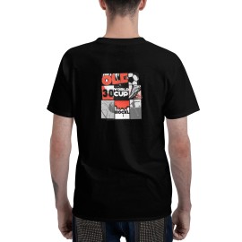 180g Men's Pure Cotton Crew Neck Short Sleeve T-ShirtColor: Black, Size: 2 XL