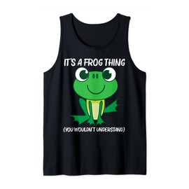Cute Frog Design For Men Women Forest Zoo Pet Animal Catcher Tank Top