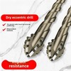 6 Pcs Four-Flute Sawtooth Eccentric Twist Drill Bit, Concrete and