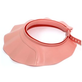 Visera de baño para niños pequeños, ajustable, suave y cómodo, protector para lavar el cabello del bebé con canal de agua, protección para los oídos y