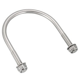 TA-VIGOR 10 sets M6 Round U-Bolts, 60mm Inner Width 80mm Length 304 Stainless Steel U-Bolts with Nut, Washer for Attaching Piping Conduit Cable Tube Brackets Boat Trailer