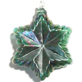 Glass Eye Studio Vintage Star Ornament - Green