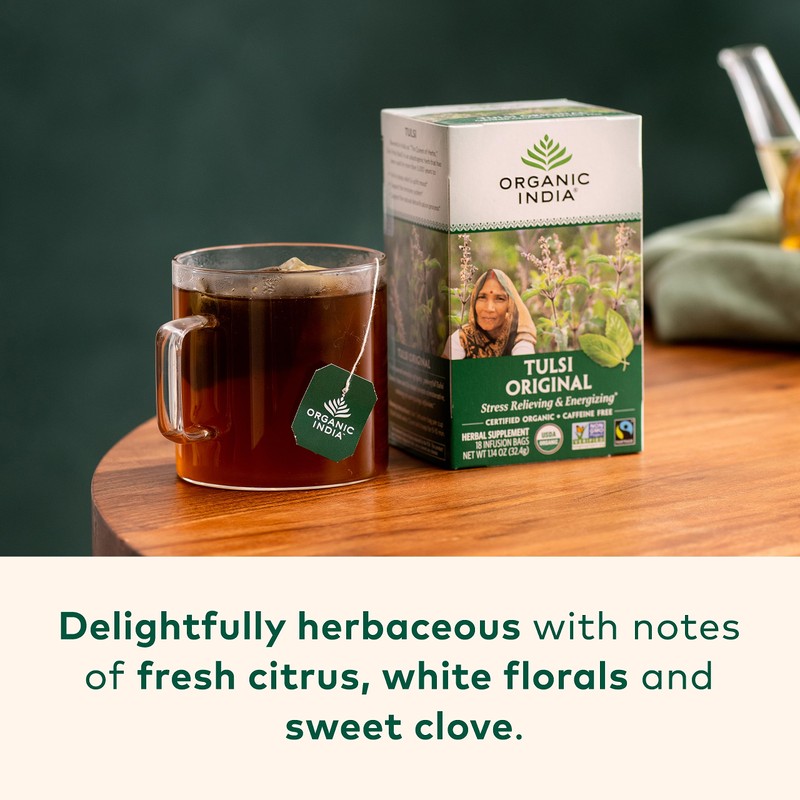Organic India Original Tulsi Tea - Herbal Tea, Holy Basil