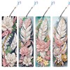 MVVMTOP 4pcs 5D Diamond Art Painting Bookmarks with Crystal Pendant,
