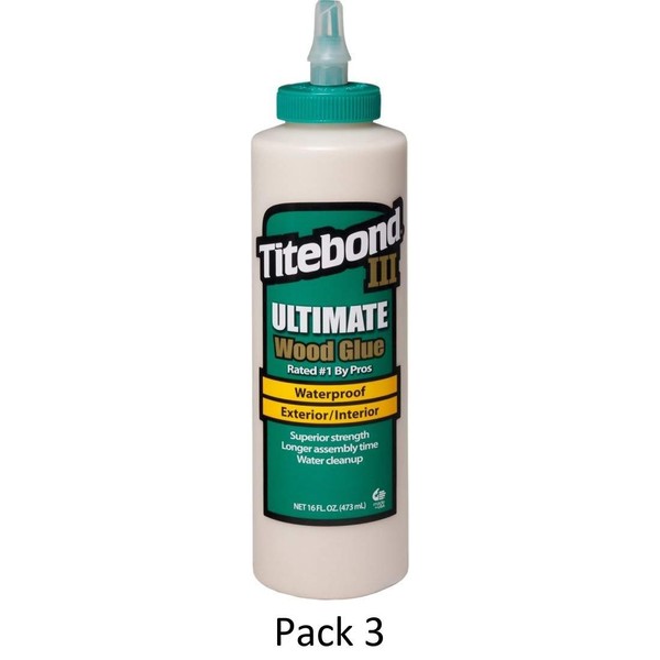 Titebond III Ultimate Wood Glue, 16-Ounces #1414, 3 Pack