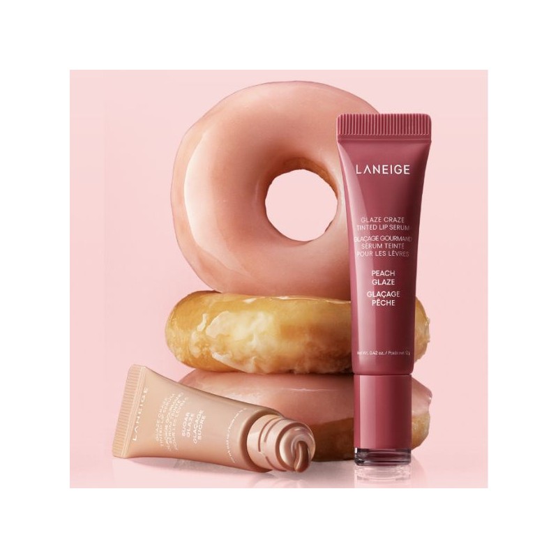LANEIGE Glaze Craze Tinted Lip Serum 12g, Color:03 Peach Glaze