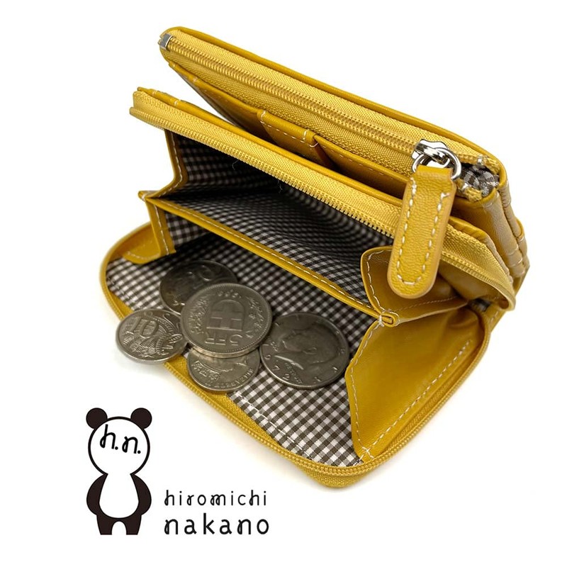 Hiromichi Nakano 6hnl74 Soft Synthetic Leather Bi-Fold Wallet, Zip Around