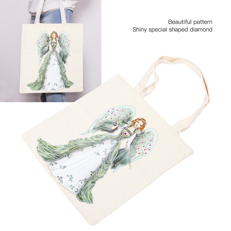 DIY Diamond Painting Shopping Bag Rhinestones Painting Tote Bag with