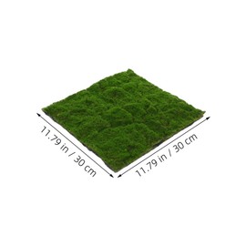 BESPORTBLE 2pcs Fake Grass Rug: Realistic Artificial Moss Lawn Turf Mat Pads for Garden Balcony Play Area - Simulated Moss Mat for Outdoor Landscape