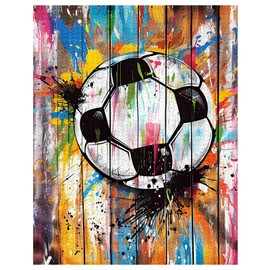 Street Banksy Graffiti Football Jigsaw Puzzle，Graffiti Sports Balls 1000 Pieces Jigsaw Puzzles for Adults，27 x 20 Inches Puzzles for Families，HD Quality Lovely Sports Puzzle Gift，Activity Game Nights