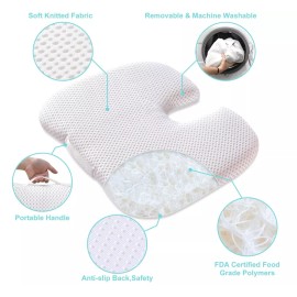 Unbranded Portable Seat Cushion For Chair, Bleachers, Camping, Etc! Washable, White, New!