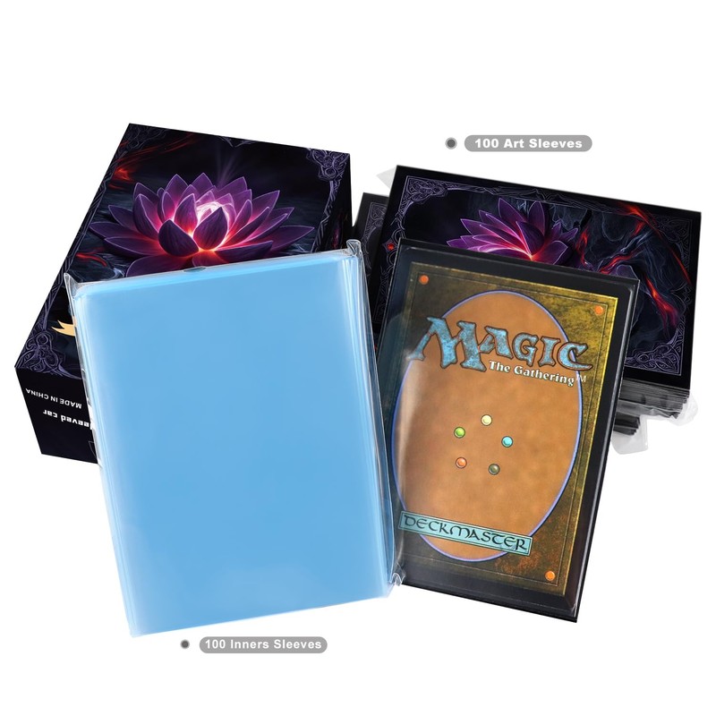 Katomula 100 MTG Card Sleeves with 100 Inner Sleeves, Textured