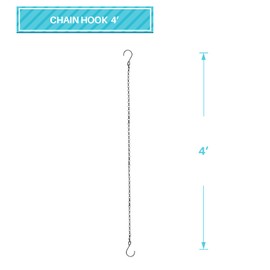 COARBOR 48 Inch Metal Hanging Chains with Hook Garden Plant Hangers for Hanging Bird Feeders Topiary Ball Plants Basket Chalkboards Basket Billboards Planters Lanterns Wind Chimes (1 Pcs)