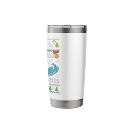 Jingle Bells Surfing Swells Ugly Christmas Sweater Funny Stainless Steel Insulated Tumbler